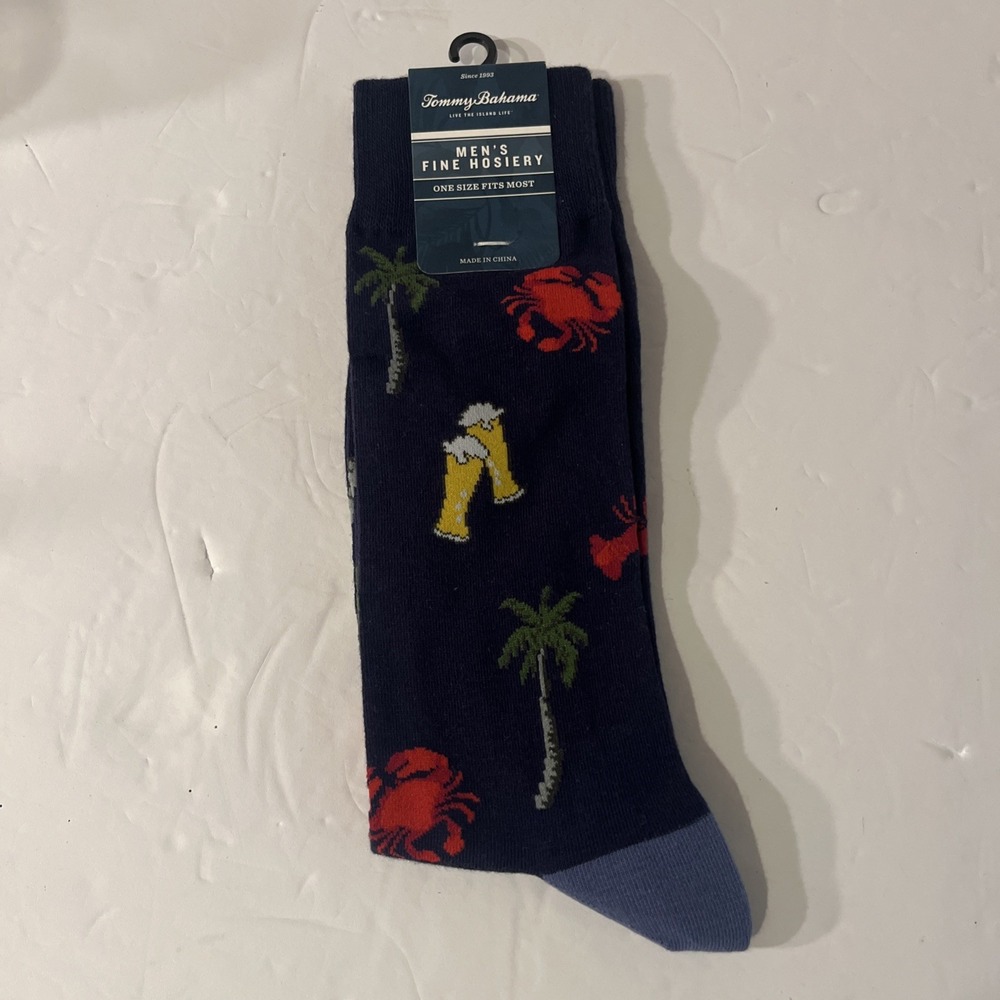Tommy Bahama Men's Dress Socks One Size Crab Lobster Palm Tree Beer